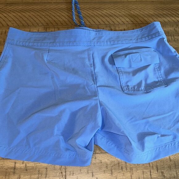 Lands’ End 🏄🏻‍♀️ Board Shorts 🩳 in French Blue Tie Waist Secure Back Pocket - Picture 5 of 17
